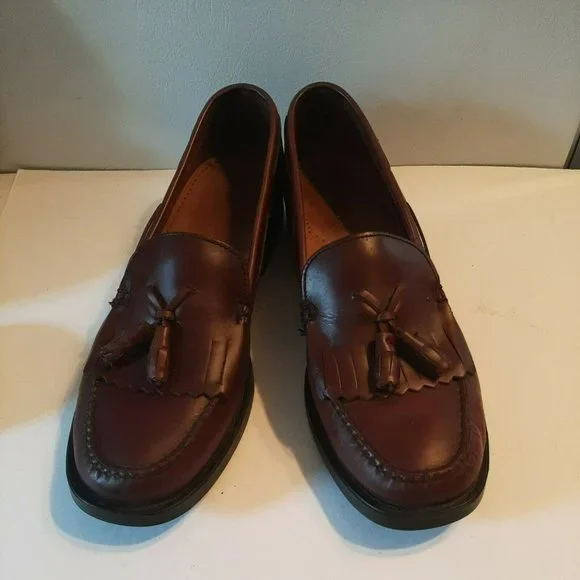 GH Bass Weejuns Stratton Shoes Men 8.5M Brown Leather Kiltie Tasseled Loafer Mens Bass Weejun Loafers for Sale up to 90% Off: Poshmark main image 2